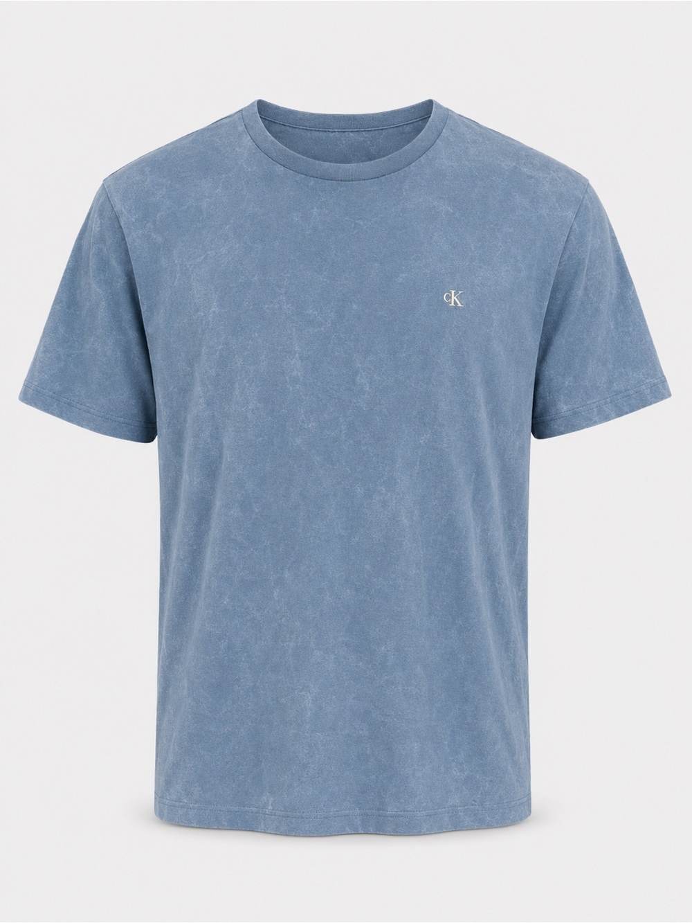 Calvin Klein Light Blue Mineral-Wash Short Sleeve Tee